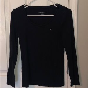 Navy Blue Long Sleeve Tommy Hilfiger Shirt